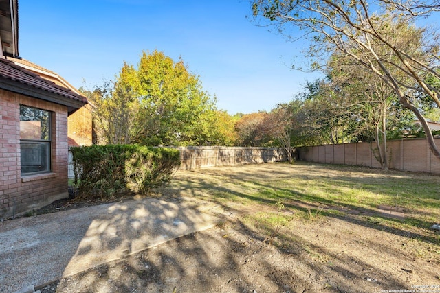 view of yard with a patio