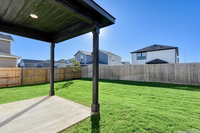 view of yard with a patio area