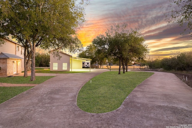 view of community with a yard