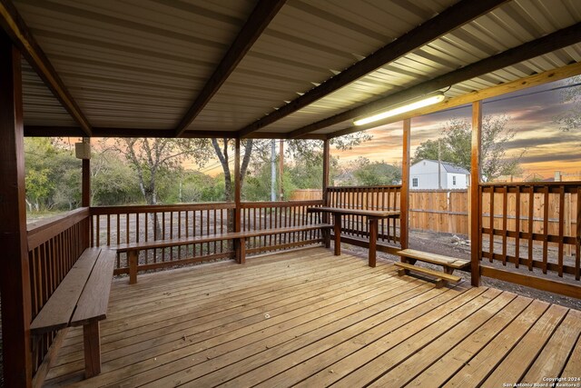 view of deck at dusk