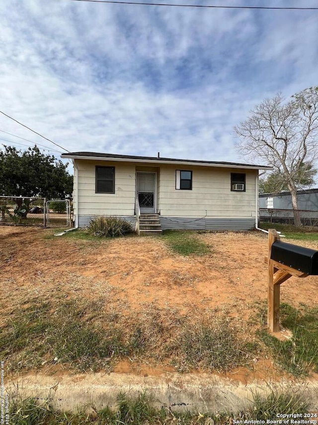 view of single story home