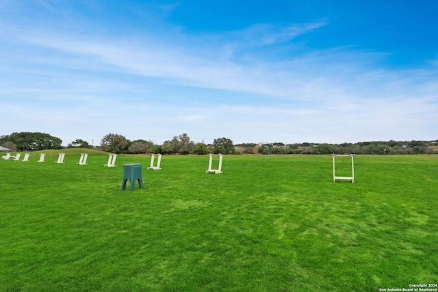 view of community featuring a lawn