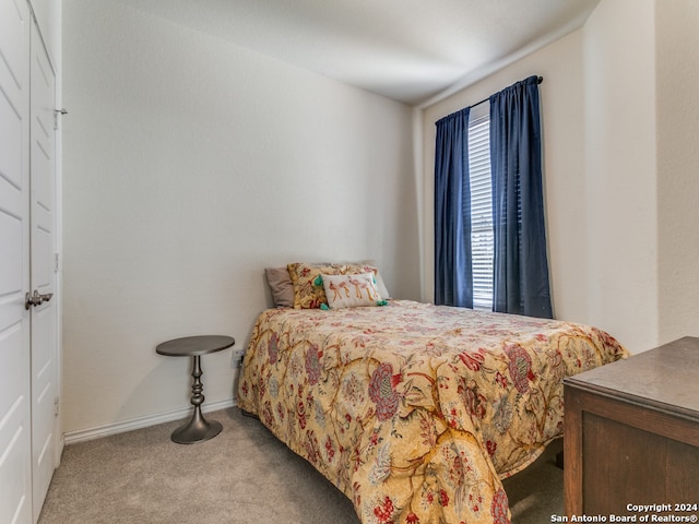 view of carpeted bedroom