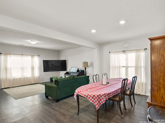 dining room featuring dark wood-type flooring