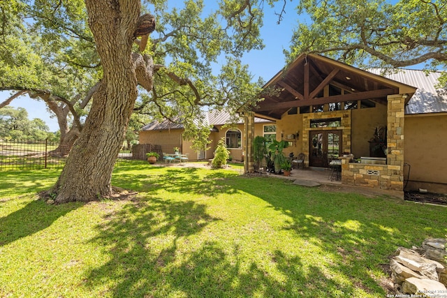 exterior space featuring french doors and a patio