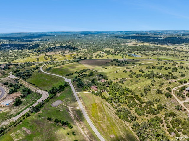 bird's eye view with a rural view