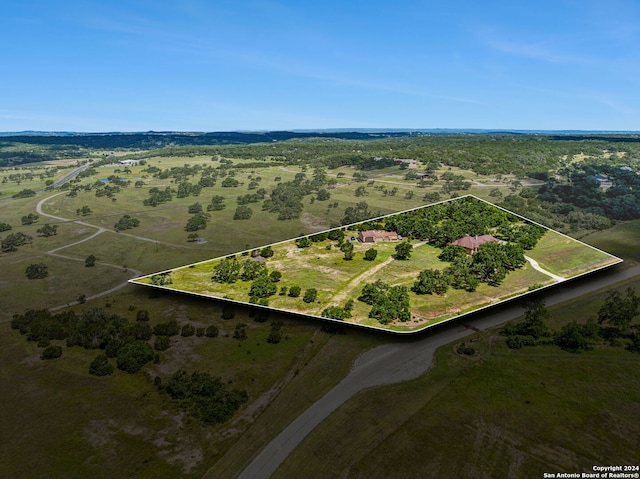 drone / aerial view featuring a rural view