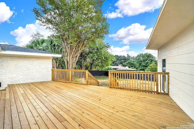 view of wooden deck