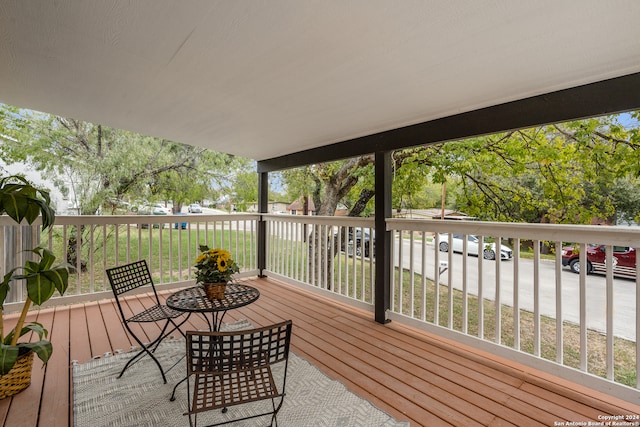 view of wooden terrace