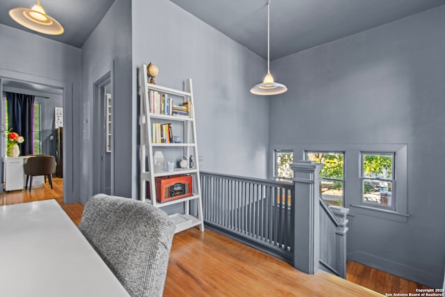 interior space featuring wood-type flooring and a wealth of natural light