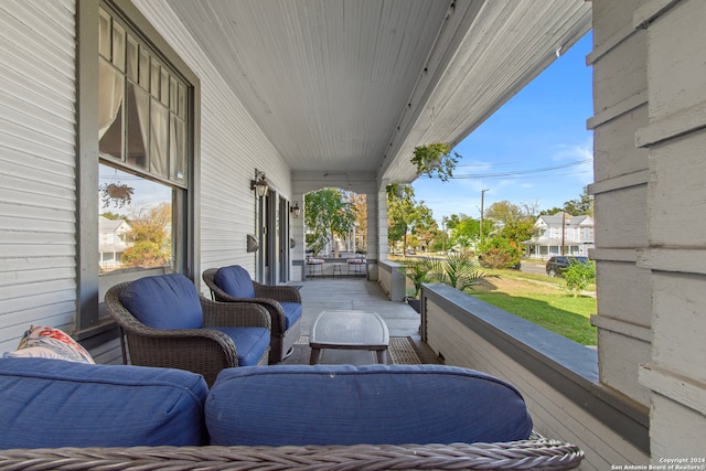 view of patio featuring covered porch