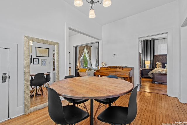 dining area featuring light hardwood / wood-style flooring