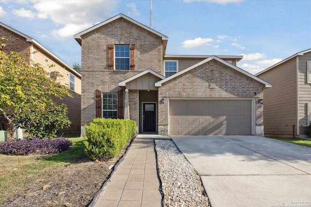 view of front facade with a garage