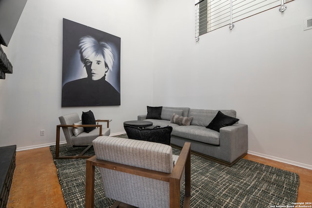 living room featuring hardwood / wood-style floors