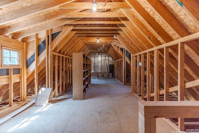 view of attic