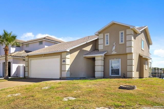 view of front of home with a front yard