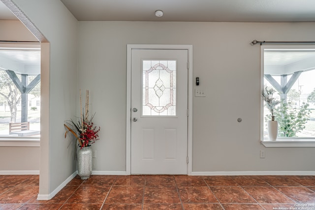 view of foyer entrance