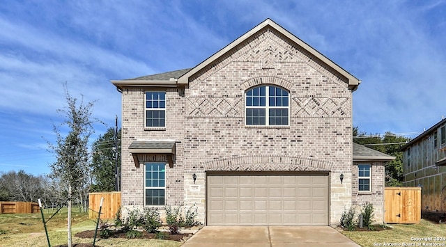 view of front of house featuring a garage