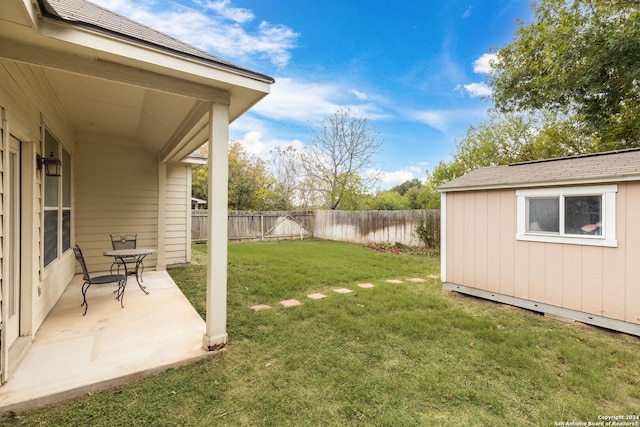 view of yard featuring a patio area