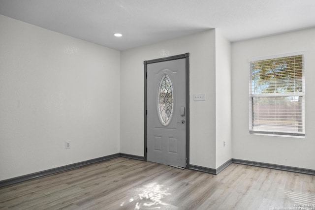 entryway featuring light hardwood / wood-style flooring