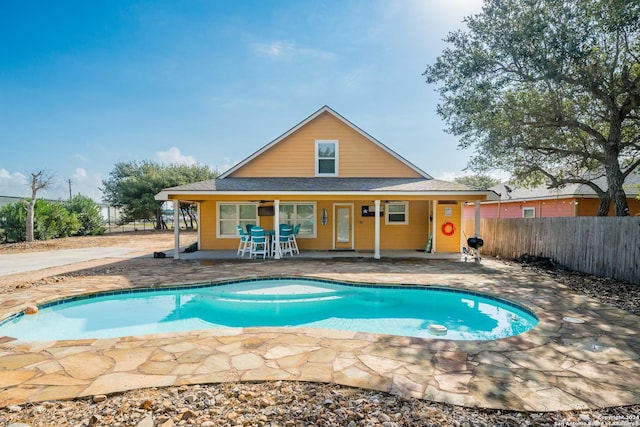 view of pool with a patio area