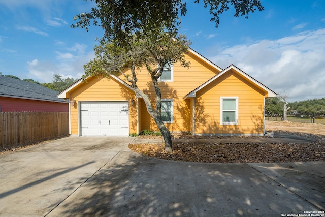 view of front of home featuring a garage