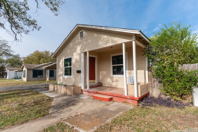 bungalow-style house featuring a porch