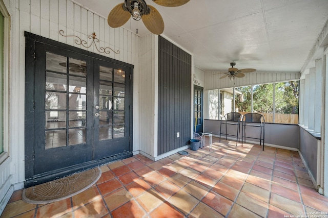 exterior space with french doors