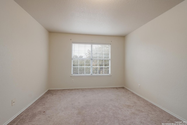 empty room featuring light carpet