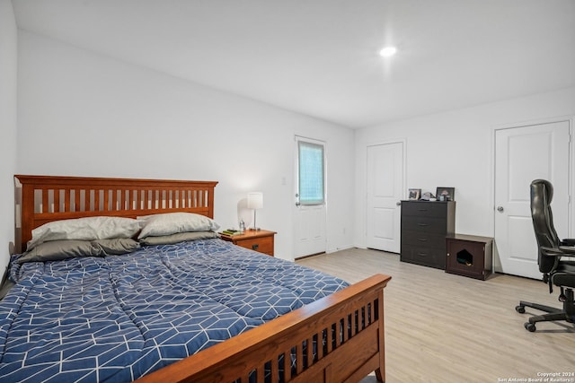 bedroom featuring wood-type flooring