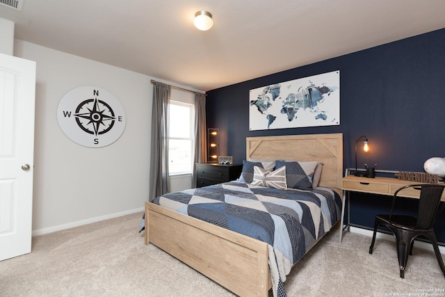 view of carpeted bedroom