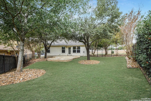 view of yard with a patio area