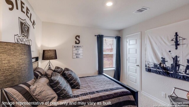 bedroom featuring carpet floors