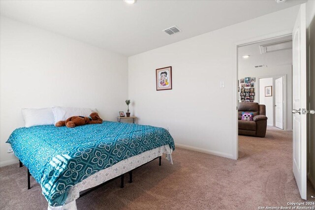 view of carpeted bedroom