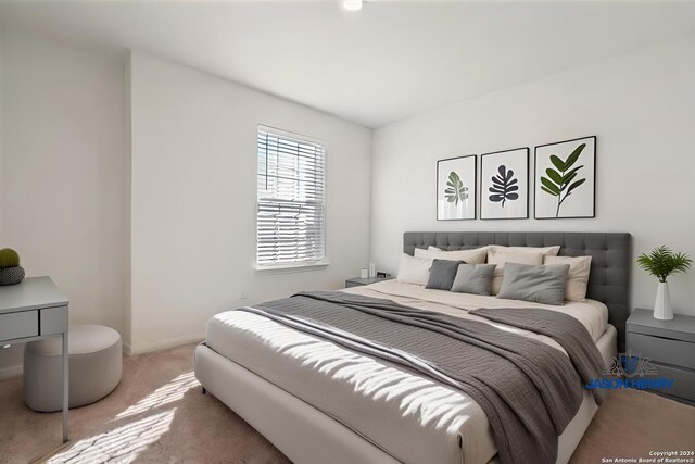 bedroom featuring carpet flooring