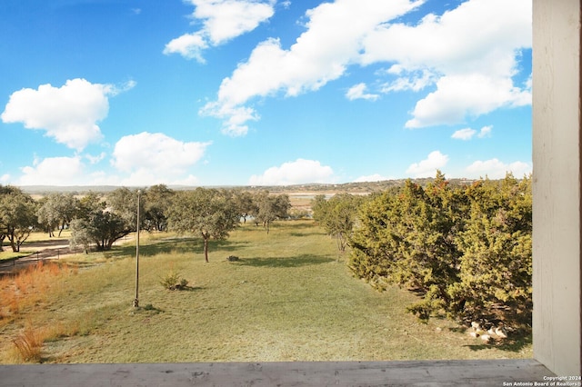 view of yard featuring a rural view