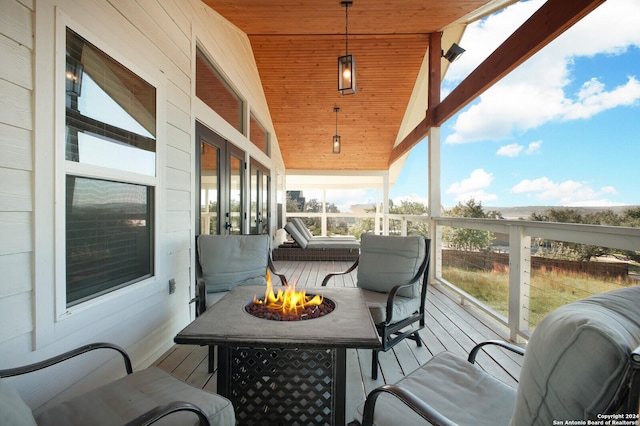 exterior space featuring an outdoor fire pit