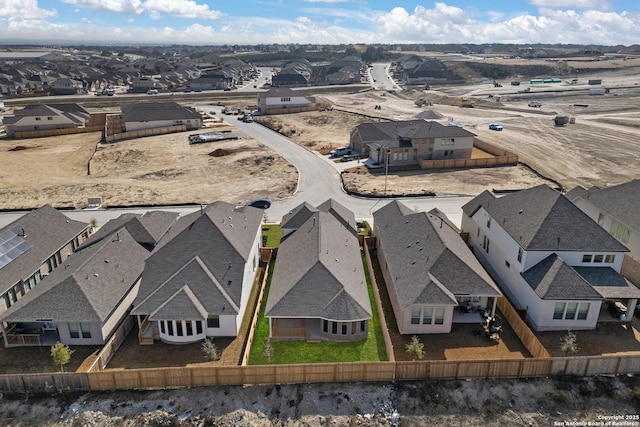 aerial view with a residential view