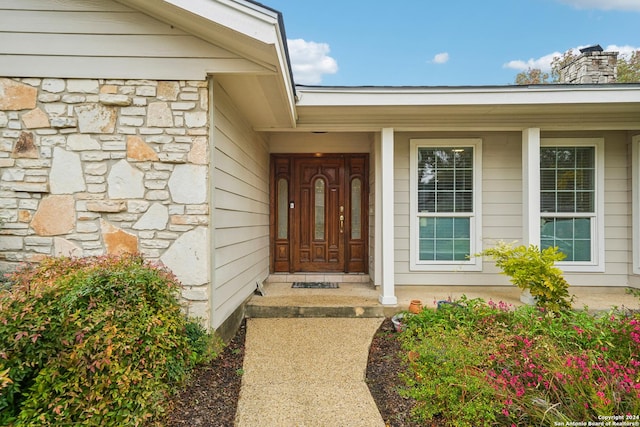 view of doorway to property