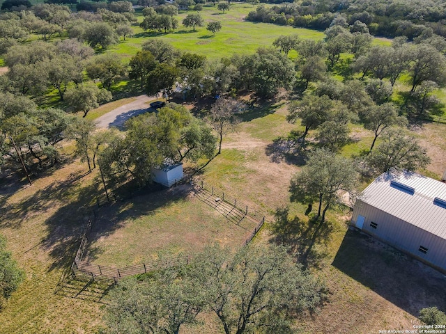 bird's eye view with a rural view