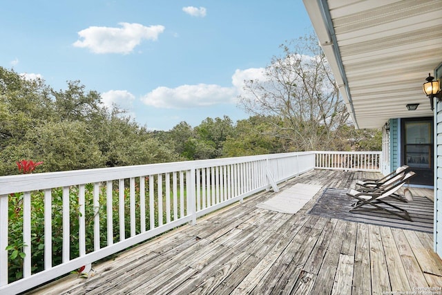 view of wooden terrace