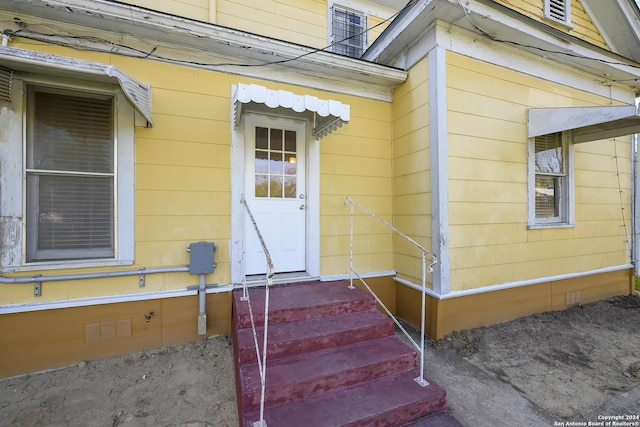 view of doorway to property