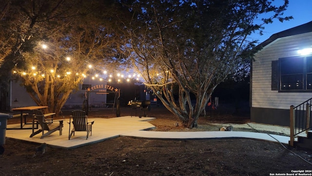 view of yard featuring a patio area