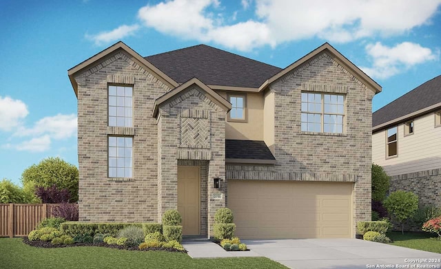 view of front of home featuring a garage