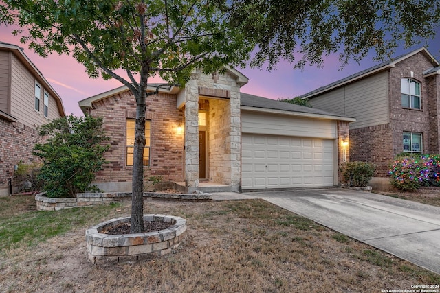 view of front of home featuring a garage