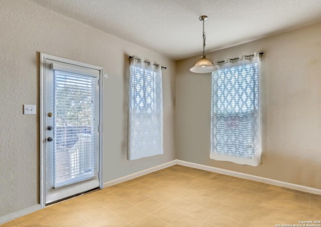 view of unfurnished dining area