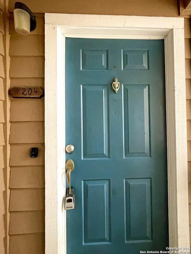 view of doorway to property