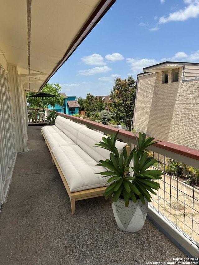 view of balcony