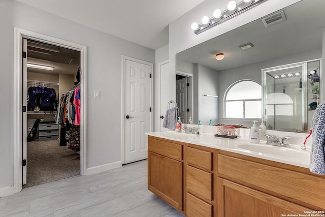 bathroom with vanity