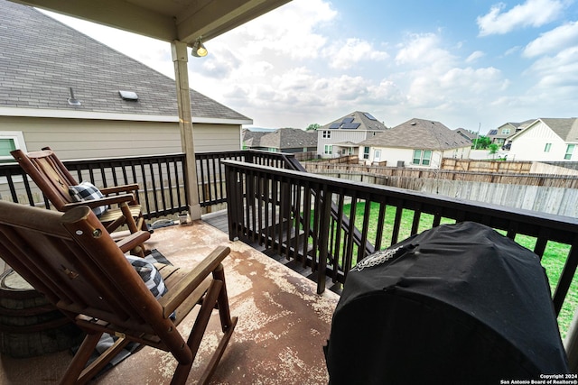 balcony with a grill